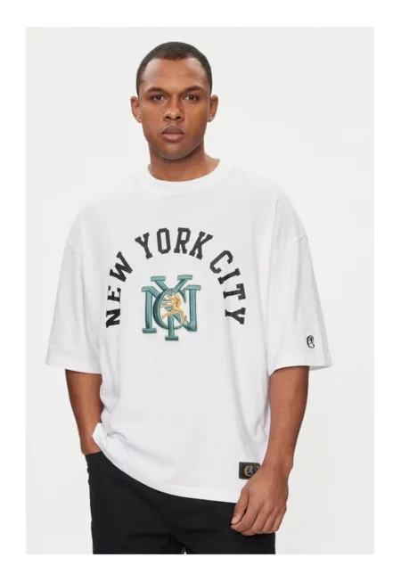 Мъжка тениска -  92145 - Памук - Бяла