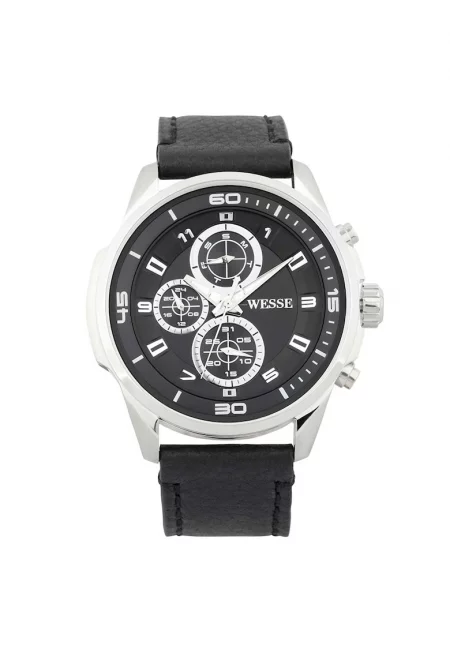 Мъжки часовник  модел WWG400103L - сребрист - сива каишка - водоустойчивост 5 ATM - кварцов механизъм - аналогов дисплей