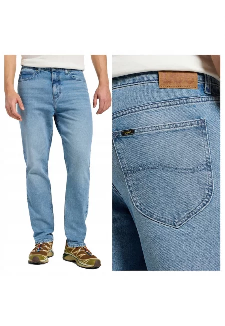Мъжки дънки -  Austin - Slim Fit - Средна талия - 5 джоба - Цип - Дълги - Памук - W30-L30 US - Син