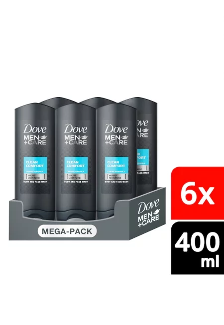 Men+Care Clean Comfort душ гел за мъже - 6x400 мл