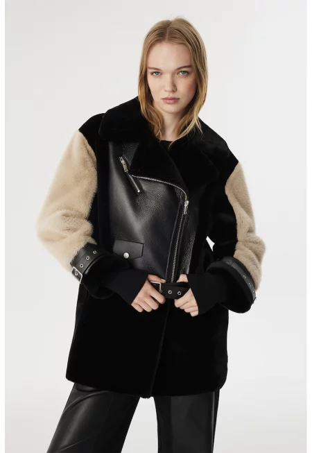 Палто с еко кожа