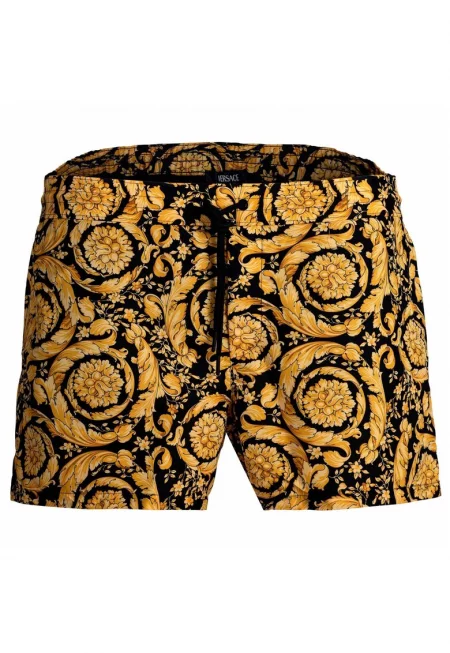 Плувни шорти Barocco с лого - Жълт