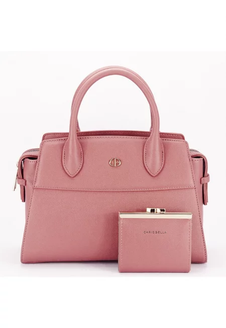 Премиум чанта с портфейл B-CB2427-1 M7 - Корал