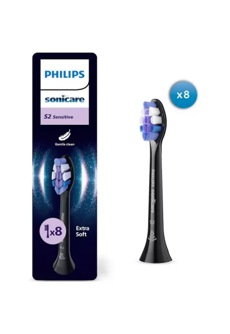 Резерви  Sensitive HX6058/88 - Пакет от 8 глави - Click-on - Синхронизация на режимите BrushSync - Черен