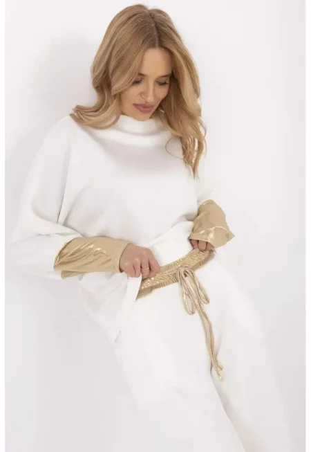 Set of Blouse & Pants With Metallised Details