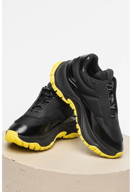 Спортни обувки The Lazy Runner с кожа - Черен