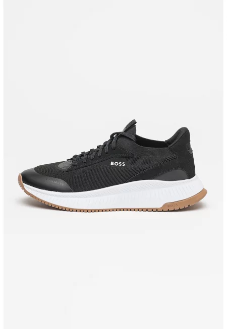 Спортни обувки TTNM Evo с велур - Бял/Черен