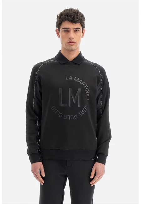 Суитшърт с лого - Черен