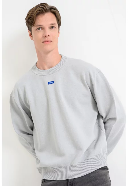 Свободен пуловер San Casey - Сив меланж