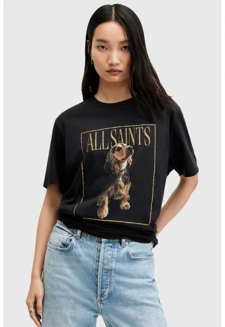 Уголемена тениска Pepper с лого и принт