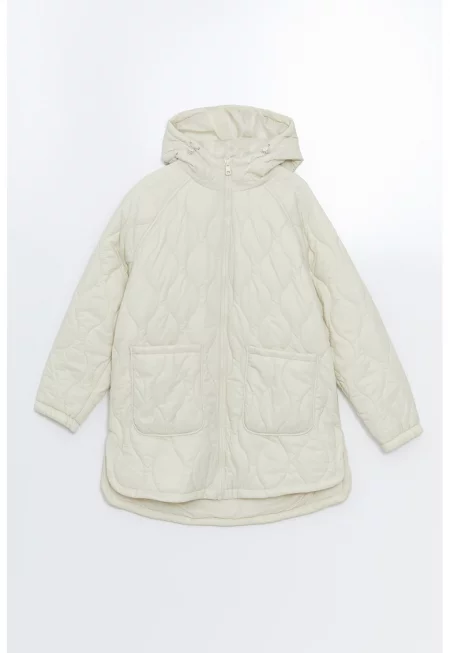 Уголемено зимно яке с пришити джобове