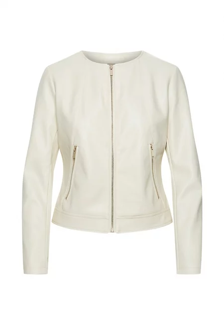 Яке от еко кожа с джобове с цип