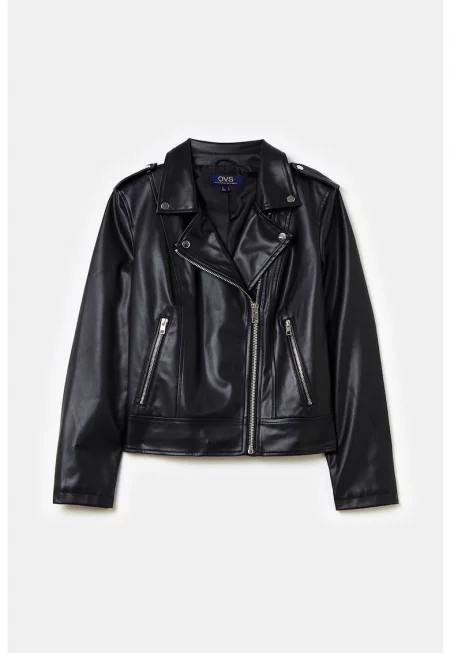 Яке от еко кожа с цип