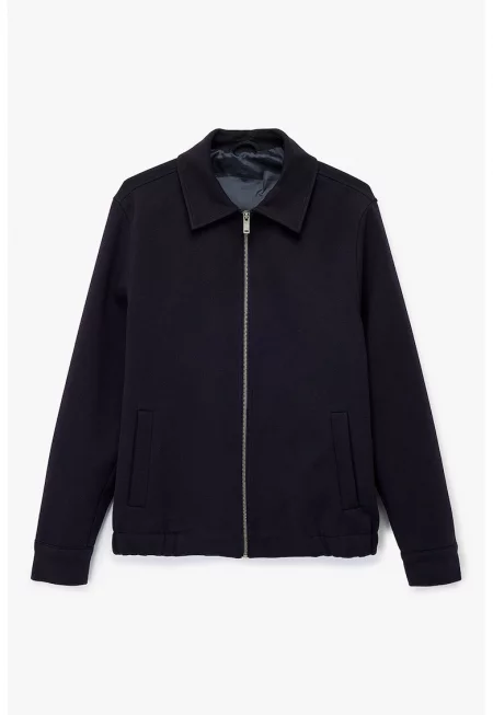 Яке с джобове встрани - Тъмносин