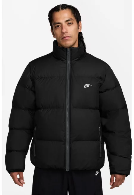 Зимно яке с джобове с цип - Черен