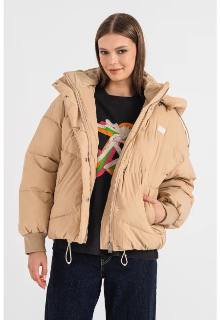 Зимно яке със свободна кройка и пухена вата