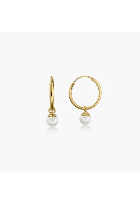 Златни обеци Рут - Естествени перли