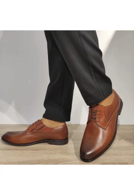 276 Елегантни мъжки обувки Кафяв - Кафяв