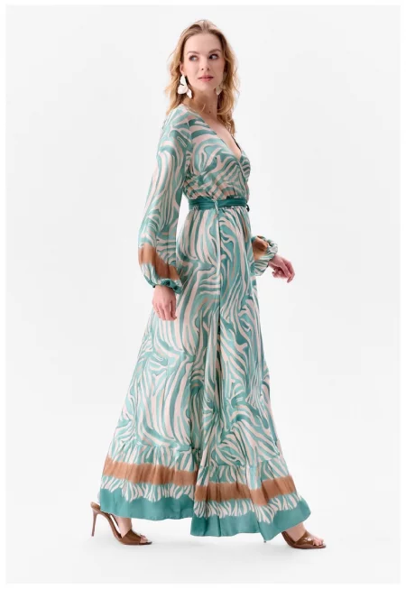 Anex Maxi Dress With Abstract Pattern