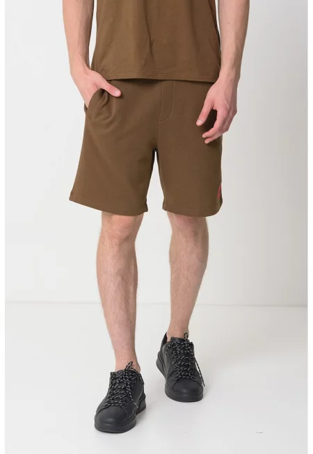 Бермуди Diz с лого - Тъмнокафяв