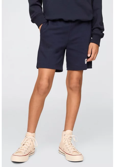 Бермуди с лого - Бял/Ултрамарин синьо