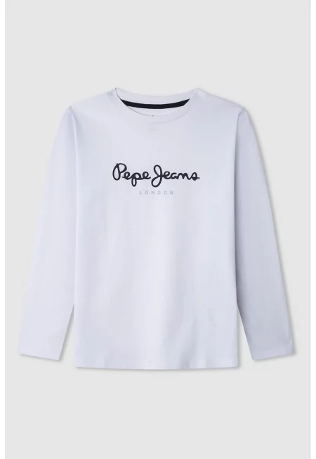 Блуза с овално деколте и лого