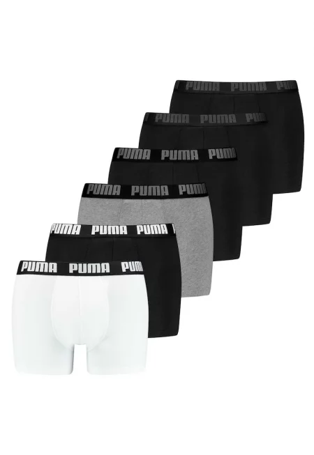 Боксерки - 6 чифта - Бял/Черен/Сив