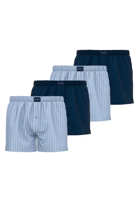 Боксерки Web - 4 чифта - Бял/Тъмносин/Светлосин