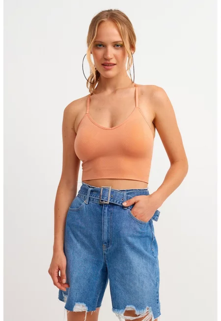 Бюстие Rachelle с изрязан гръб - Розова сьомга -