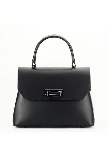 Чанта от естествена кожа Alicia 123 11449 - Черен