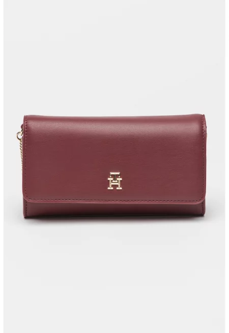 Чанта през рамо с презрамка тип верижка - Бордо