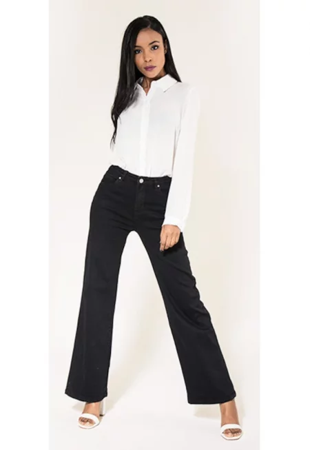 Черни дамски дънки  P080-5 17011