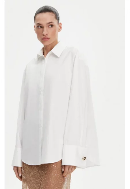 Дамска риза -  304928284 - Памук - Бяла