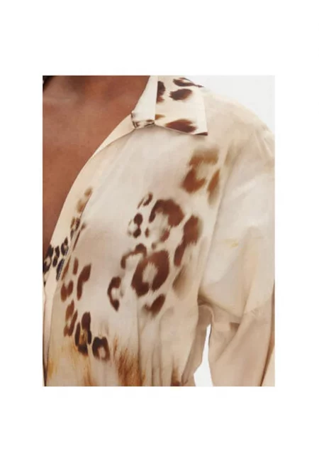 Дамска риза  53-3392 - Памук - Бежов