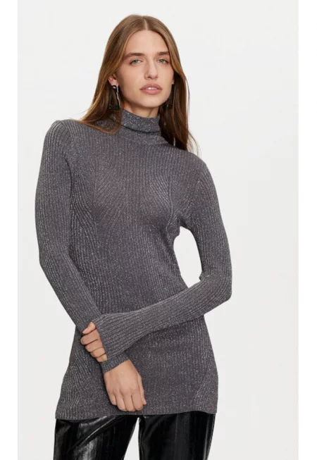 Дамска рокля -  304202391 - Вискоза/Полиамид - Сива - Сив