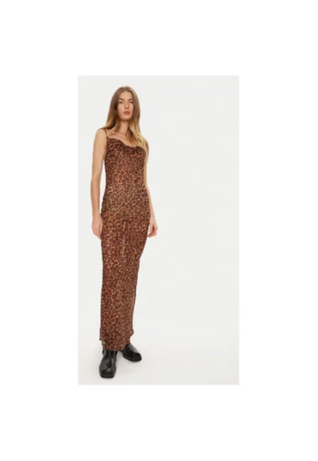 Дамска рокля -  304214035 - Полиестер - Кафяв - Кафяв