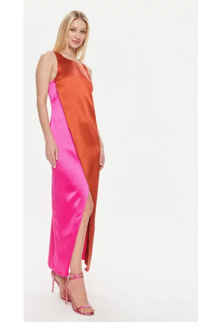 Дамска рокля -  304227486 - Полиестер - Оранжев - Оранжев