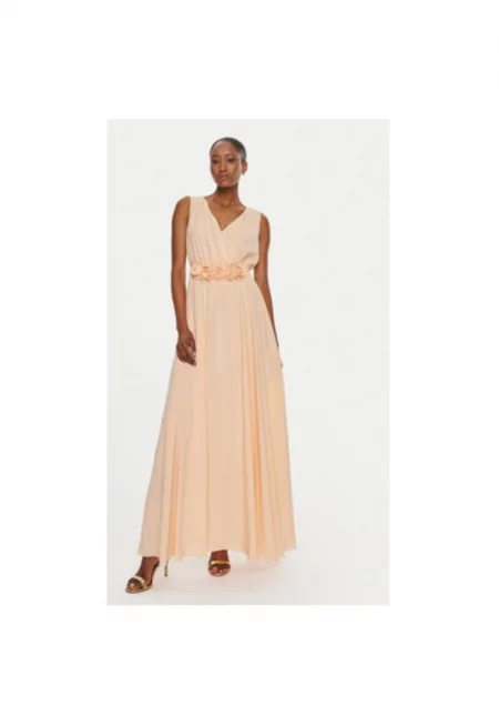 Дамска рокля -  304371028 - Полиестер - Оранжев