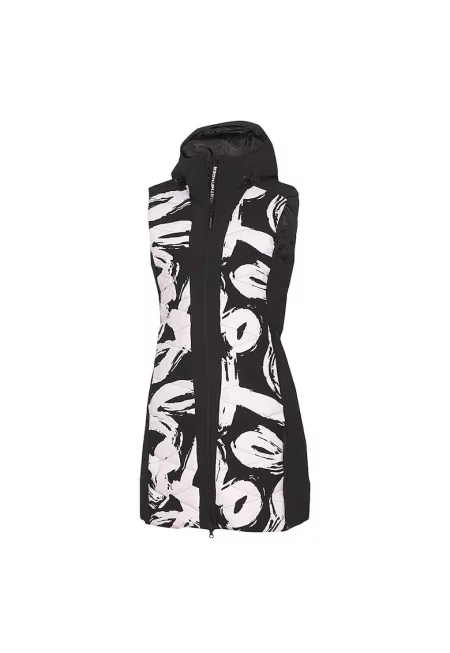 Дамска скиорска жилетка SEAL10K/10K Stacy blackprint - Черен