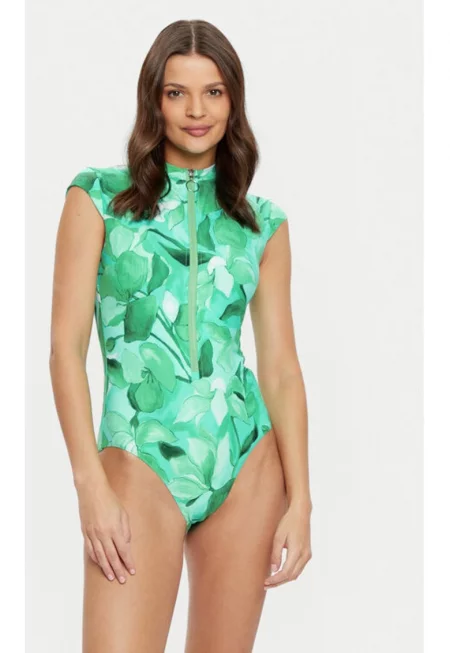 Дамски бански костюм  Найлон - Зелен - Зелен