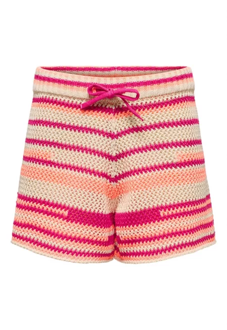 Дамски къси панталони  15344405 - Полиестер/Памук - Розов - Розово