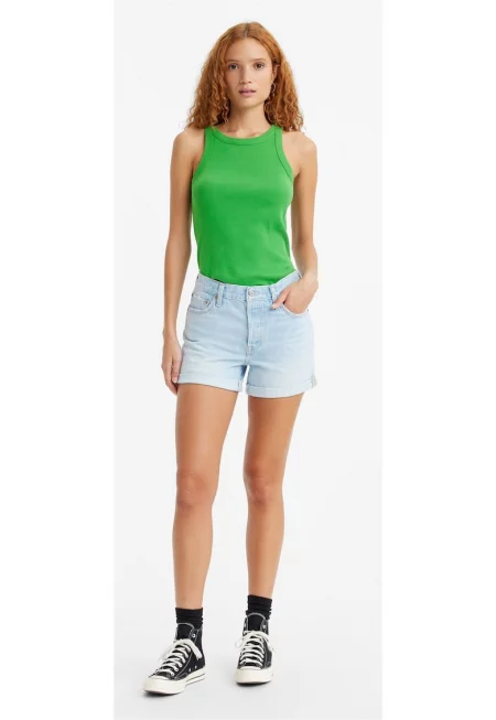 Дамски къси панталони -  301835134 - Памук - Син - Син