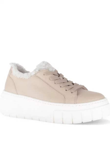 Дамски обувки за тенис 53.221.22 -  Естествена кожа - Бежови