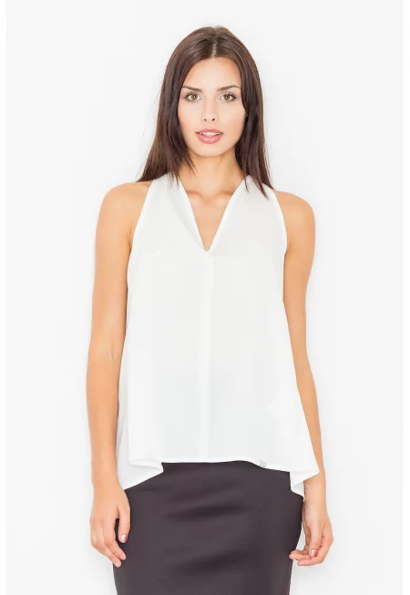 Дамски топ M480 -  Полиестер/Вискоза - Екрю