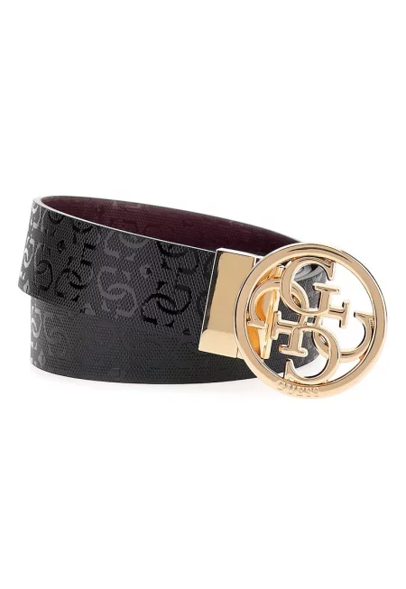 Двулицев колан от еко кожа с монограм