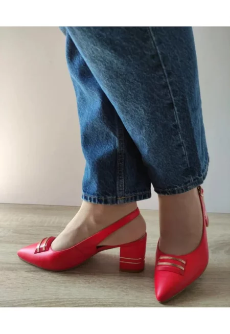 Елегантни дамски сандали  360046B 05-N Червени - Червени -