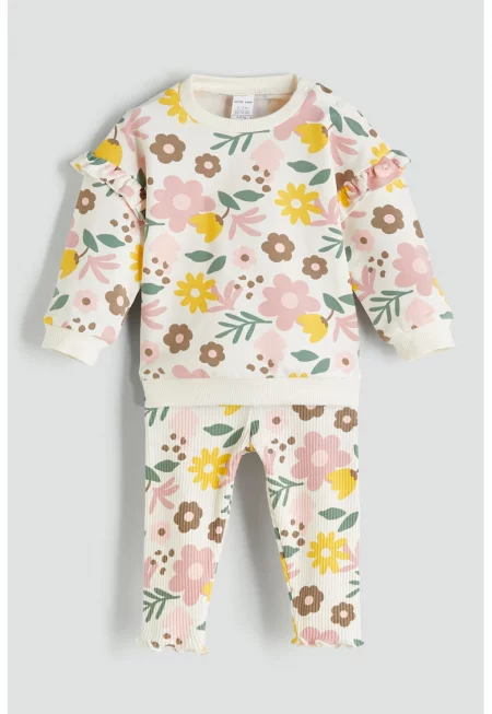 Флорална блуза и панталон - 2 части