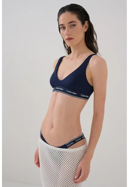 Горнище на бански с лого - Ултрамарин синьо