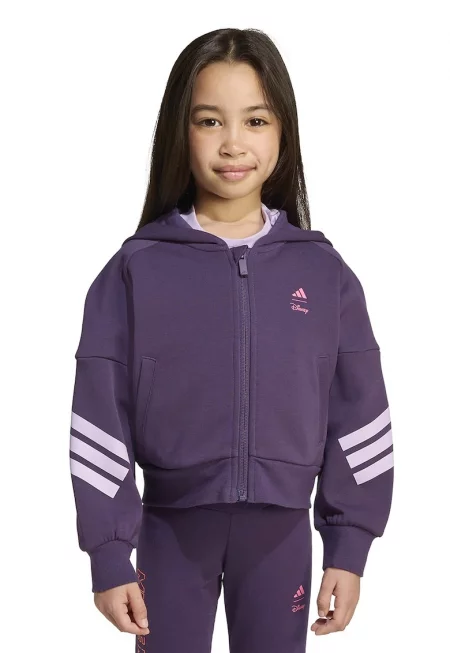 Худи с шарка на Minnie Mouse и паднали ръкави - Виолетов/Пастелнорозов/Лилав