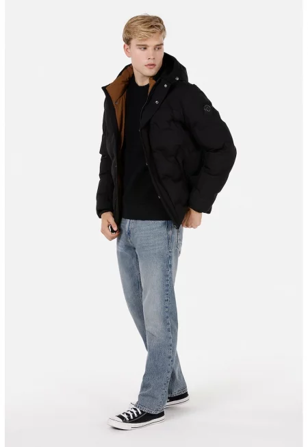 Късо зимно яке - Черен